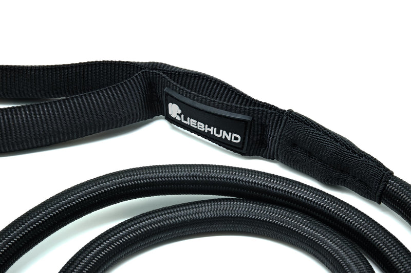 Blackline V2 Stylish Dog Lead 1.45 m Black for Medium Dogs - Premium Lead with Handle