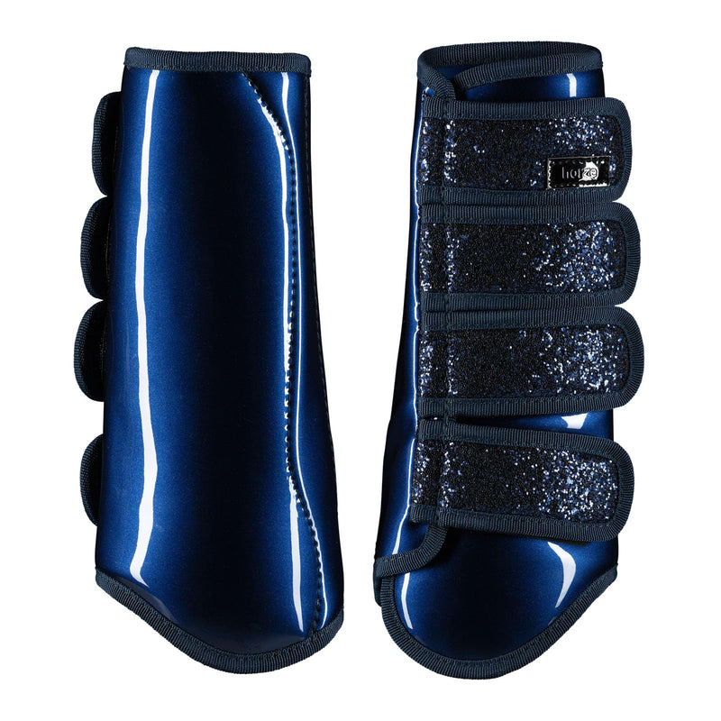 HORZE Protection Boots with Glitter Horse Dark Blue