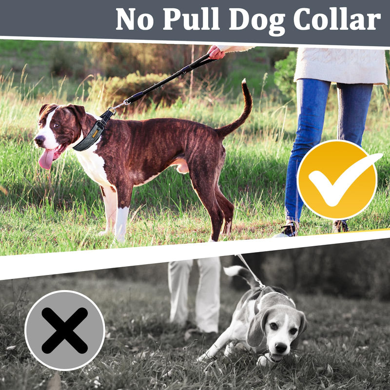 Mayerzon Martingale No Pull Collar for Large Medium Dogs Pitbull German Shepherd Rottweilers, Patented Reflective Anti Pull Dog Walking Collar with Buckle for Training Hiking, Adjustable(M, Grey) Medium,2.5mm,14''-18''Neck - PawsPlanet Australia
