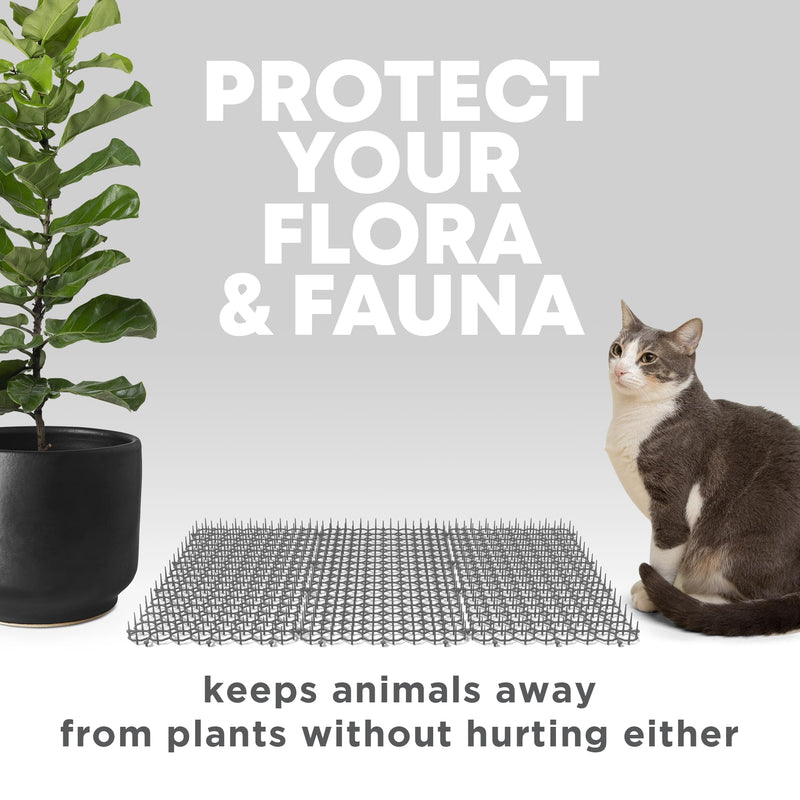 12 Pack Scat Mat for Cats - 16 x 8 Inch Cat Deterrent Mat with Spikes with 1 Inch Spikes, 6 Garden Staples & 10 Zip Ties. Pet Training Mat for Cat Repellent Indoor & Outdoor 12 Pack 7.9 x 15.7 - PawsPlanet Australia