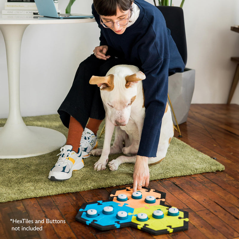 FluentPet Edge Pieces (Set of 32) - Edge Pieces for Hextiles That Hold Cat & Dog Buttons for Communication - Edge Pieces Protect Talking Buttons for Dogs Hextiles from Dirt Build-Up & Damage - PawsPlanet Australia
