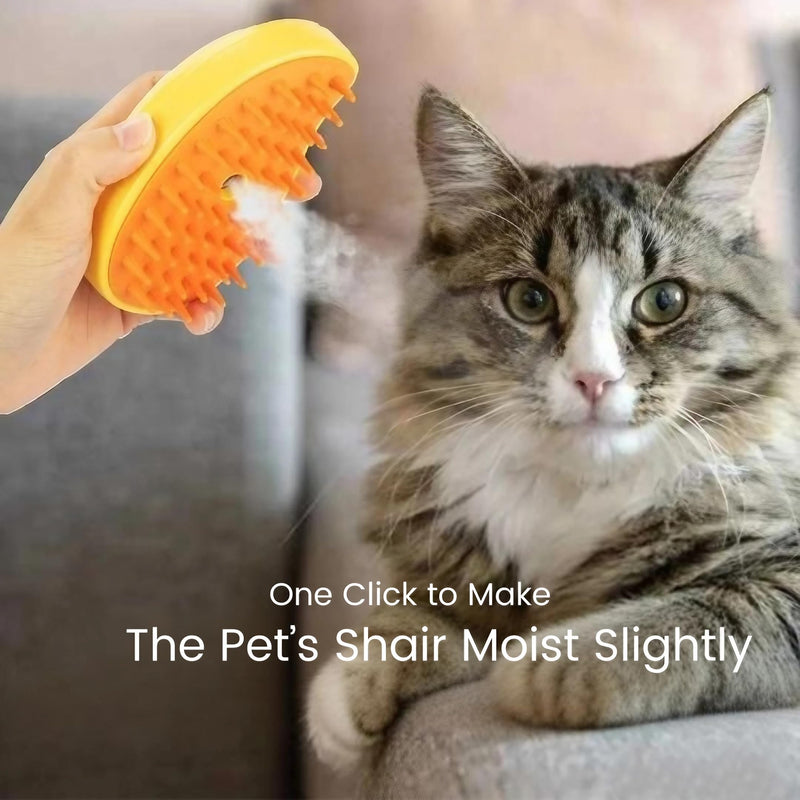 FEGAOSTORE 4-1 Cat Brush with Steam, Steam Brush for Dogs, Steaming Cat Brush, Misting Cat Brush, Pet Massage Comb, Steam Cat Brush, Mist Pet Grooming Comb, Cleaning Brush for Dogs & Cats - PawsPlanet Australia
