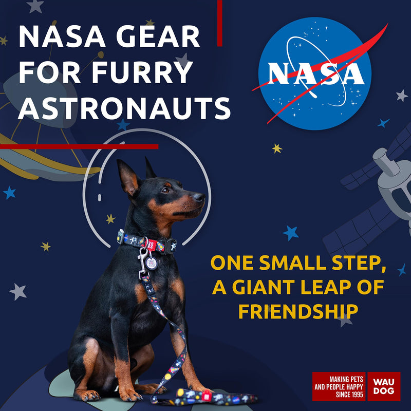 WAUDOG Nylon Dog Leash - 4 Ft, Strong & Heavy Duty for Large Dogs & Puppies 4 Ft x 3/5" Wide NASA - PawsPlanet Australia