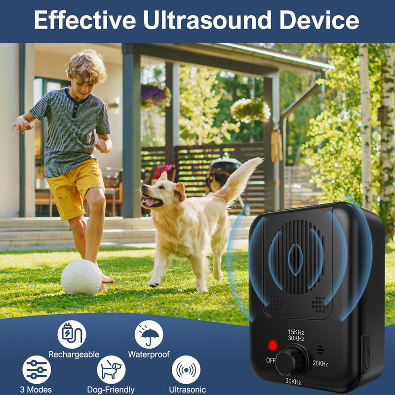 YEOWWW! Anti Barking Device, Rechargeable Dog Barking Control Devices, Sonic Bark Deterrent Devices,Ultrasonic Anti Bark Device for Dogs with 3 Modes, Dog Barking Silencer Indoor Outdoor 2 - PawsPlanet Australia