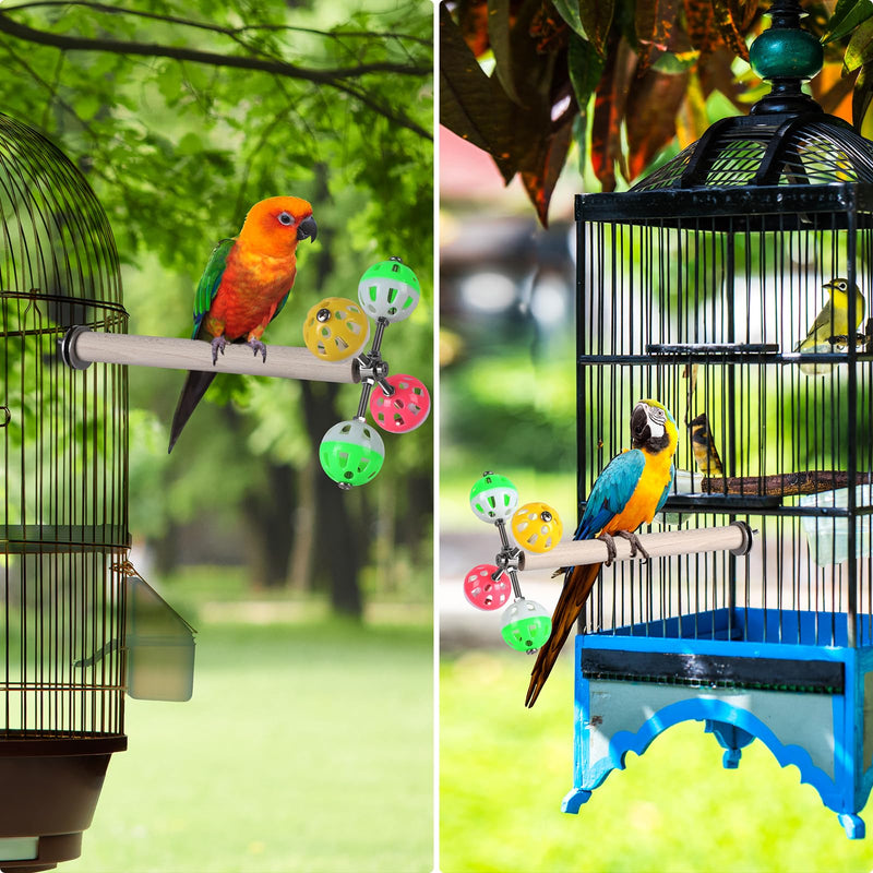 Stand Perch Toy with Rotating Balls for Birds, Parakeets, Budgies, Cockatiels, Parrots, Budgerigars, Conures, Parrotlets, Ringnecks, Lovebirds - PawsPlanet Australia