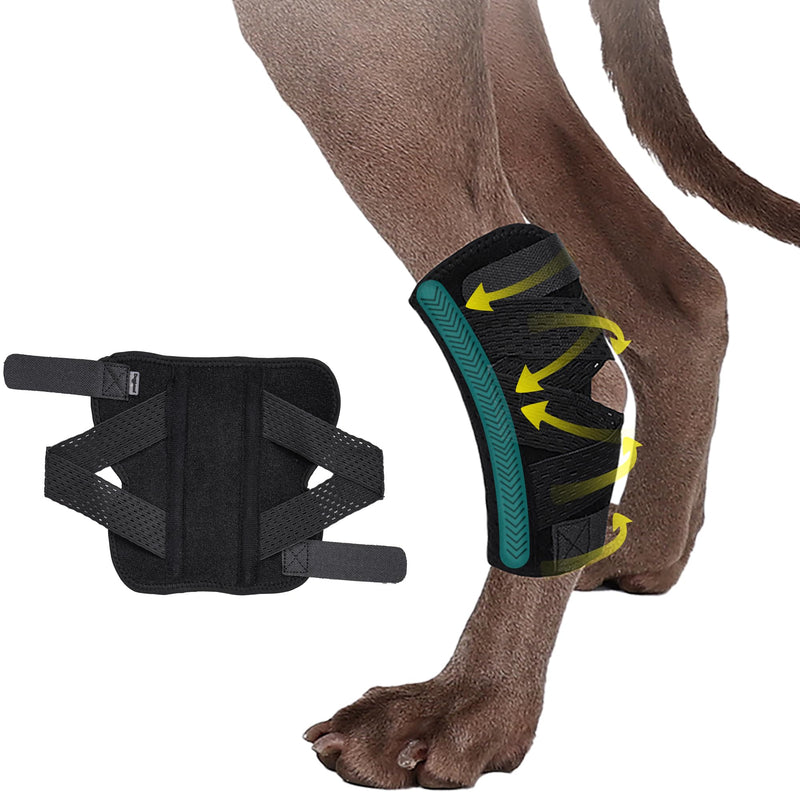 Dog Leg Braces, Dog Hock Joint Brace with Two Metal Spring Inserts, Dog Hock Splint for Fractures, Wound Healing, Sprains and Canine Arthritis (L/XL) L/XL