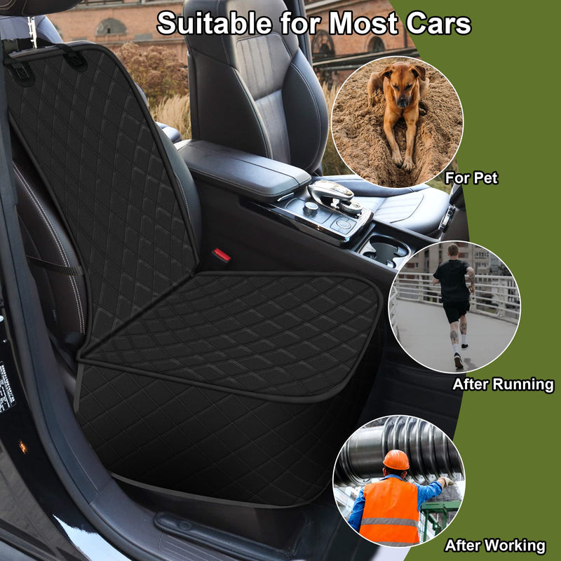 2 Packs Car Front Seat Cover for Dogs, Waterproof Pet Car Seat Protector, Nonslip Scratch-Proof Dog Seat Cover for Cars, Trucks & SUVs 2 Pack-Black 2pack - PawsPlanet Australia
