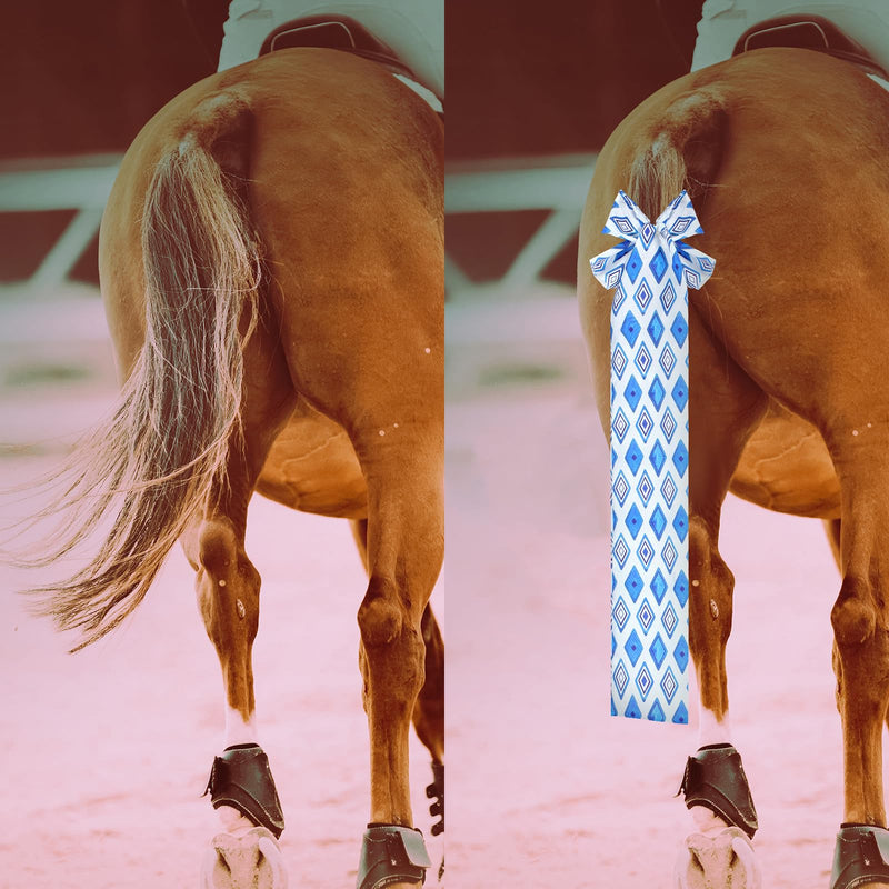 6 Pcs Horse Tail Bag Breathable Guard 22" Slip on Horse Care Tail Wrap 2 Strand Closure Straps Grooming Supplies to Keep from Dirt Breakage Rubbing 6 Designs(Modern Style) Modern Style