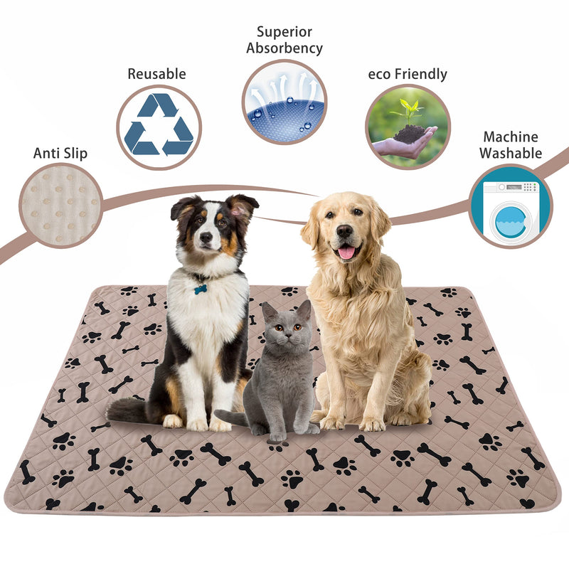 Waterproof Dog Bed Cover - nanbowang Pet Blanket Sofa Couch Furniture Protector for Kids Children Dog Cat, Reversible (40x50 Inch Pack of 1, Beige) 40x50" - PawsPlanet Australia