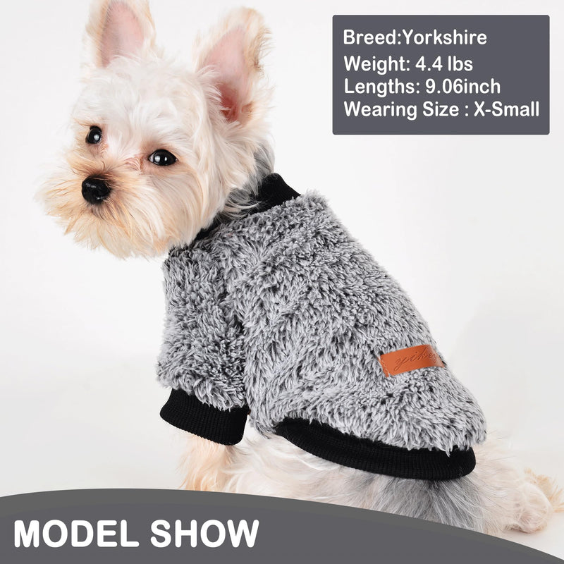 Dog Sweater Yikeyo Small Dog Sweater Pet Dog Clothes Dog Sweater Soft Thickening Warm Pup Dogs T-Shirt Winter Puppy Sweater for Small Dogs Male Female Chihuahua Sweater (S, Black) - PawsPlanet Australia