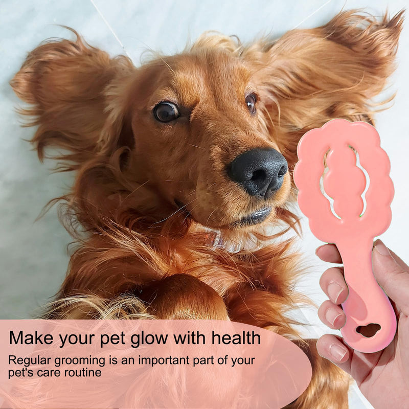 Cloud Shape Small Dog Grooming Brush - Soft Pin Brush for Gentle Detangling & Massage Puppy Hair Comb for Maltese, Shih Tzus, Yorkies, and Puppies, Pink - PawsPlanet Australia