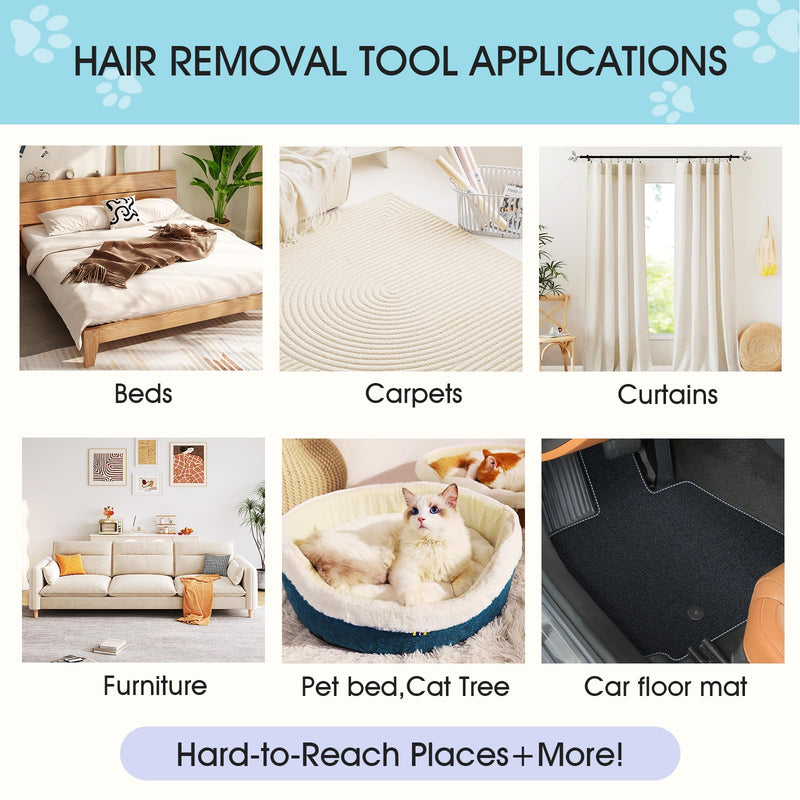 3 Pcs Pet Hair Removal Tool - 55 Inches Adjustable Carpet Scraper, Grooming Brush,Mini Brush for Dogs Cats - Reduce Shedding,Mats,Loose Fur - Perfect for Long Short Hair Pets at Home or Travel - PawsPlanet Australia