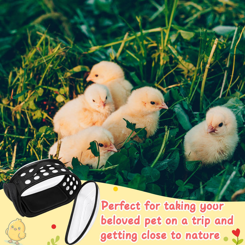 Hsei Small Pet Carrier Bag Portable Small Animal Travel Bag with Clear Side Panel Shoulder Strap for Hamster Chinchilla Rabbit Hedgehog Sugar Bird Lizard