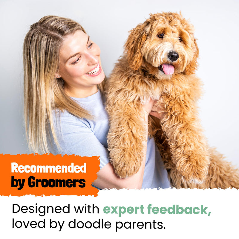 Doodle Brush for Dogs - Goldendoodle Brush with Poodle Comb and Cases Included - Goldendoodle Must Haves Grooming Tools - Designed for Doodles, Labradoodles, Bernedoodles - Medium - Orange - PawsPlanet Australia