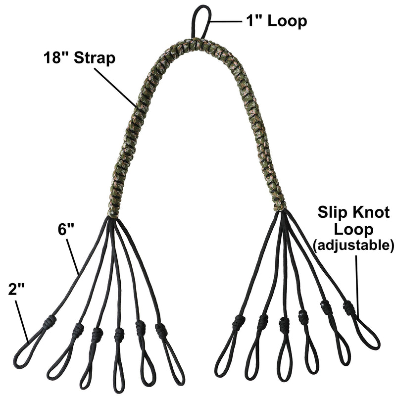 Duck Carrier - 12 Drops, Slip Knot - Bird Tote, Waterfowl & Goose Hanger, Game Tote, Paracord - PawsPlanet Australia