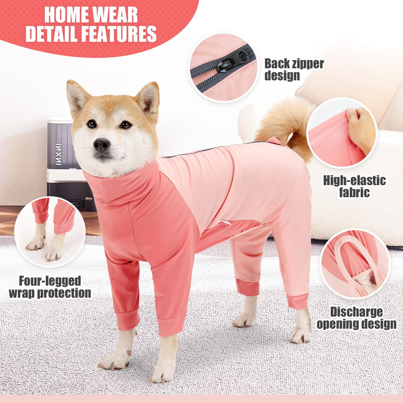 Dog Recovery Suit for Dogs After Surgery, Dog Onesie for Surgery Female Male, Breathable Dog Surgery Suit Female Spay Dog Pajamas Body Suits Prevent Shedding Suit Dog Cone Alternative XS Pink - PawsPlanet Australia