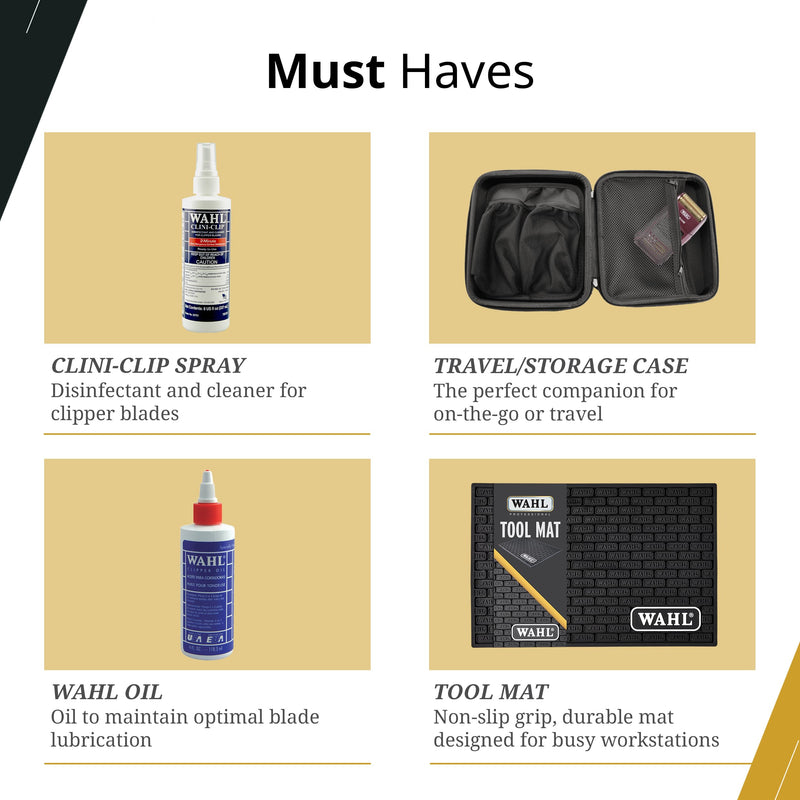 Wahl Professional Clini-Clip Spray, Fast-Acting Cleaner and Lubricant for Clipper Blades, Purifies Grooming Tools, Reduces Friction and Heat, 8 Fl Oz