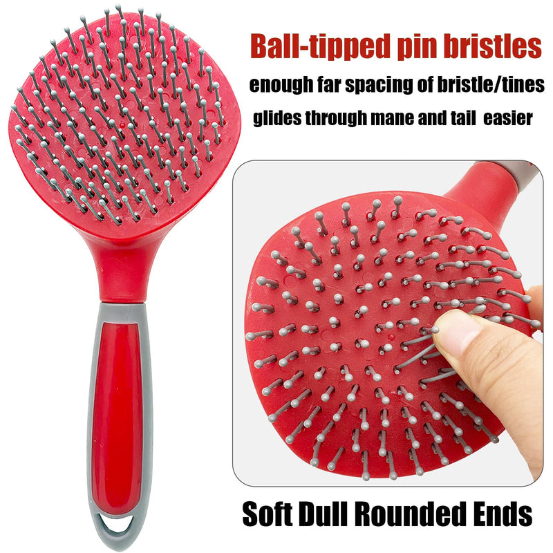 Horse Mane & Tail Combs Horse Brushes Shedding Brush Grooming Tool for Thick Coats Equine Long Haired Dogs - PawsPlanet Australia