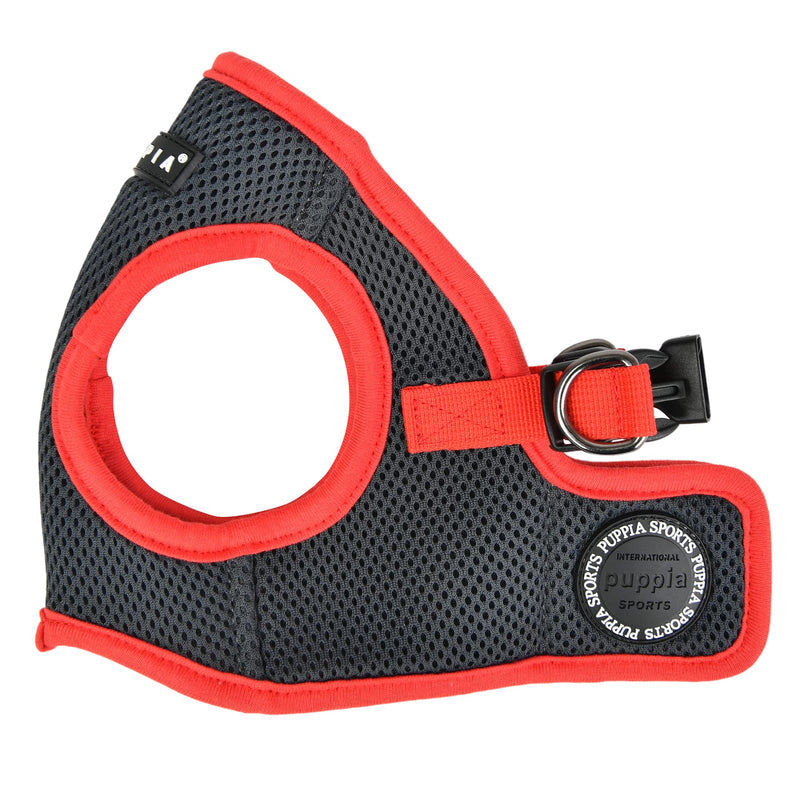 Puppia Soft Vest Dog Harness II Mesh Step-in All Season No Pull No Choke Walking Training for Small & Medium Dog - Grey - L Large