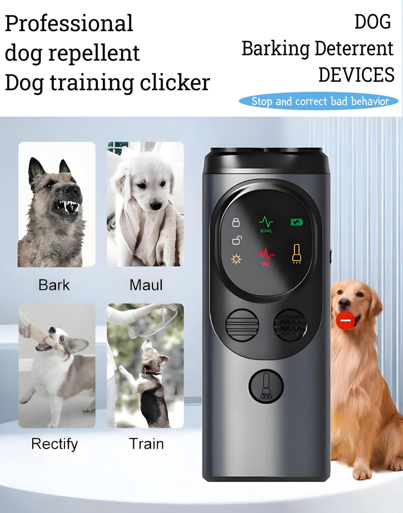 New Bark no More Ultrasonic Pet Training Device,Rechargeable Anti Barking Device for Dogs,Dog Barking Silencer,Without Hurting Your Pet (Dark Grey) - PawsPlanet Australia