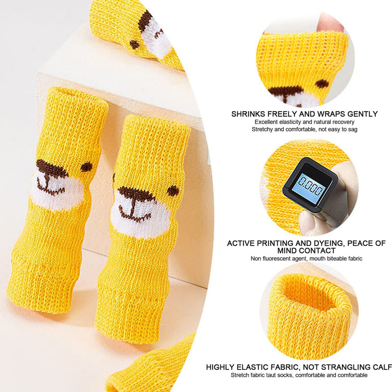 Zerodis 4pcs Pet Dog Elbow Protector, Elbow Support Wrap Pet Leg Warmers for Dogs Cats Knitted Dog Elbow Sleeve Leg Support Wrap Protectors L - PawsPlanet Australia