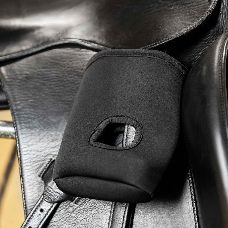 HORZE Soft Neoprene 6.3" x 8" Stirrup Covers | Protect Your Saddle Black One Size - PawsPlanet Australia
