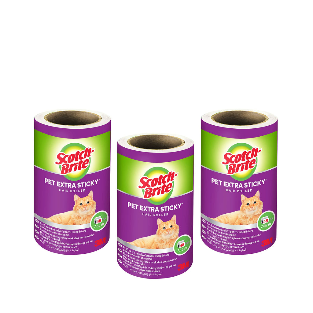 Scotch-Brite Pet Extra Sticky Hair Roller Refill 3 Pieces in Pack Refill - triple pack Single