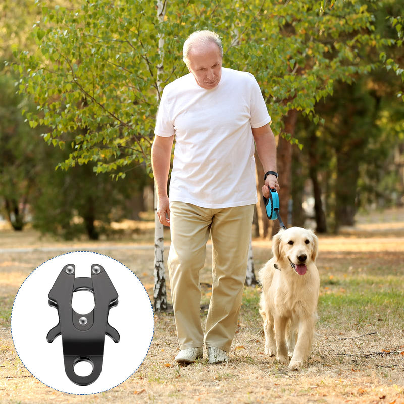 Reginary 2 Pcs Frog Clip Dog Leash Clip for Linking Quick Release Black Pet Collar Clasp Frog Cable Dog Leash Buckle Chain Replacement Clasp - PawsPlanet Australia