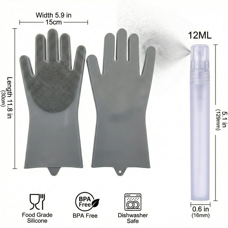 Dog Washing Gloves for Hair-Removal: Remove 90% Loose Hair One Bath - Silicone Grooming Gloves Effective Removing Long Dog Golden Retriever/Short Labrador Fur - Keep Home Furniture Fur-Free