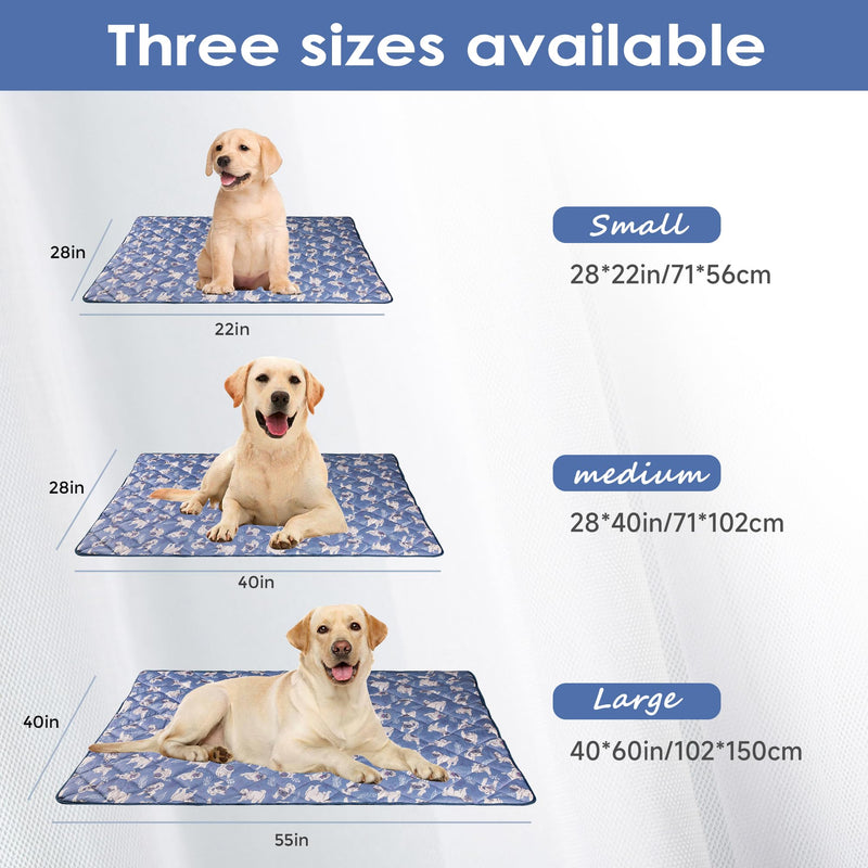 Dog Cooling Mat, Washable Dogs Cats Pet Non-Toxic Cooling Pads Summer Sleeping Kennel Mats，Pet Self Cool Ice Blanket for Indoor & Outdoor Dog Beach Essentials Large Large(40*55) - PawsPlanet Australia