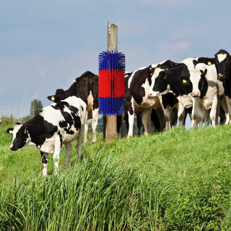 2Pcs Soft Livestock Scratching Brush, Goat Scratcher Brush Full Massage Grooming Brushes with 8 Screws for Cow, Cattle,Horse,Goat,Pig (Red, 1 Pack) Red - PawsPlanet Australia