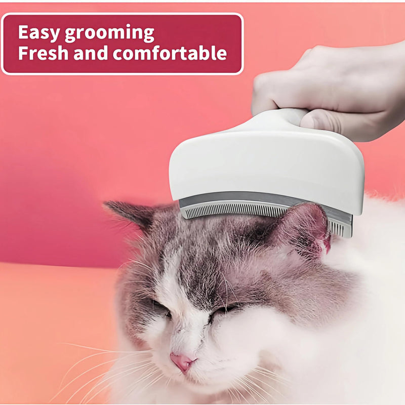 Blue Small Dog Shedding Brush - Tight V-shaped Teeth Deshedding Comb with Curve Blade, Pet Deshedding Tool for Cats and Dogs Blue - PawsPlanet Australia