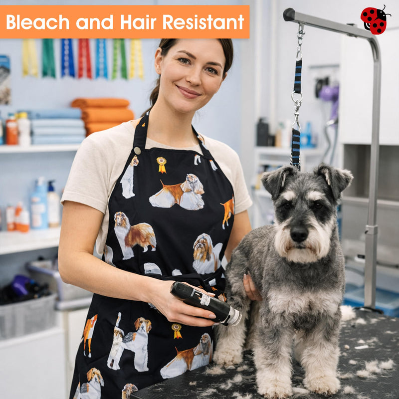 Ladybird Line 655 Unisex Dog Groups Waterproof Apron, Hair Bleach Resistant, Adjustable Neck Band, Breathable Mesh Lining - PawsPlanet Australia