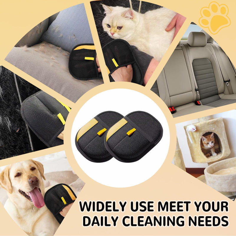 Pet Hair Removal Gloves for Cats & Dogs, Reusable & Washable Electrostatic Pet Hair Remover Gloves Tool, The Magic Brush Pet Hair Remover for Laundry, Couch, Furniture, Carpet, Car Seat Surface (2pcs) - PawsPlanet Australia