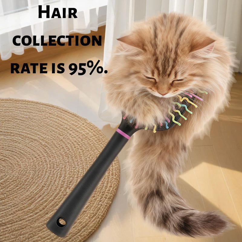 Tough Rainbow Bristle Mane/Tail Brush Rainbow Paddle Mane and Tail Brush Air Cushion Comb Detangler Plastic Forky Comb for Horses