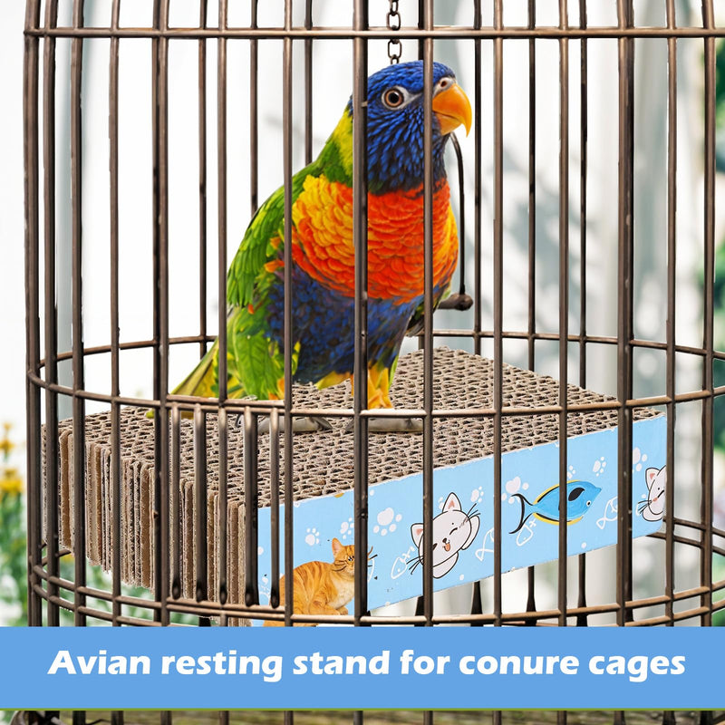 2Pcs Bird Perches for Cage, Parrot Cardboard Perch for Small to Regular Pet Birds, Parrot Playground Help Birds Clean Beak, Suitable for Macaws, Small Parakeets, Conures, Budgies - PawsPlanet Australia