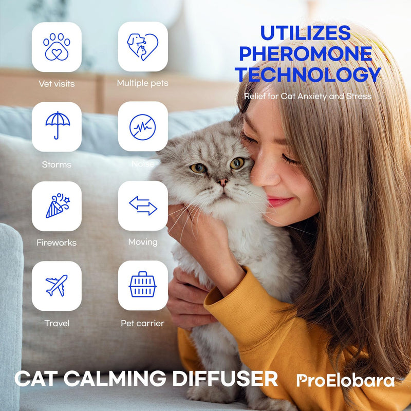 Cat Calming Pheromone Plug Diffuser: Enhanced Multicat Calming Pheromones Diffusers - Multi Cat Calm Anti Anxiety Pheromone Diffuser for Cats Stress Relief - Cats Calm Diffusers 1 Pack/60 Day Supply - PawsPlanet Australia