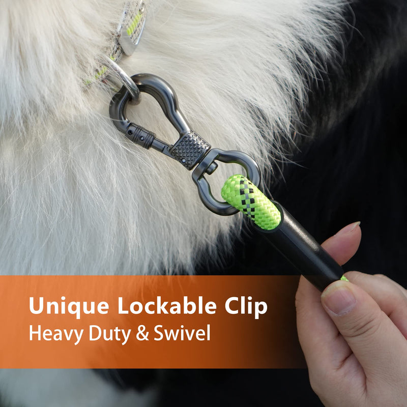 NTR 50FT Dog Long Leash, Rope Leash with Swivel Lockable Hook and Comfortable Padded Handle, Training Lead for Walking, Hunting, Camping, Backyard Small Medium Large Dogs, Orange 50ft*3/8"