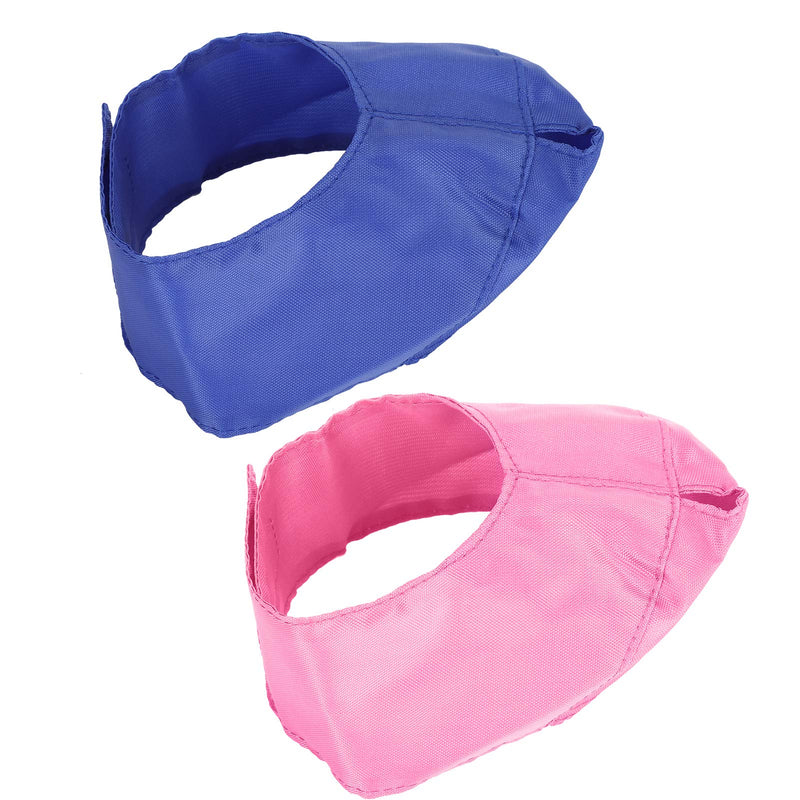 Alomejor Breathable Nylon Muzzle Cover for Cats, For Washing and Grooming, Relieves Anxiety in Pets, 2-Pack for Bathing Cats and Surgery (S) Blue+Pink S
