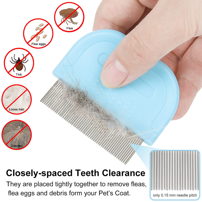 Cat Comb, Cat Grooming Supplies Laiannwell Pet Hair Removal Massaging Comb, Removing Matted Fur for Cat/Dog/Bunny, Perfect for Long and Short Hair Knots & Tangles - PawsPlanet Australia
