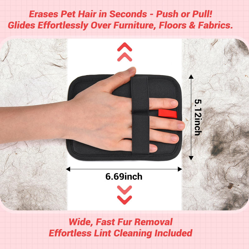 2 PCS Electrostatic Pet Hair Removal Glove, Upgraded Reusable Grooming Gloves for Dogs & Cats, Efficient Fur Remover for Couch, Car Seat, Furniture, Carpet, Animal Fur Removal Tool - PawsPlanet Australia