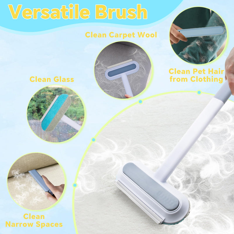Pet Hair Removal Tool, 4 in 1 Cat and Dog Hair Remover, Gentle on Furniture, Reusable, Washable Cat Hair Remover Brush for Car, Couch, Carpet, Clothes, Window and Laundry - PawsPlanet Australia