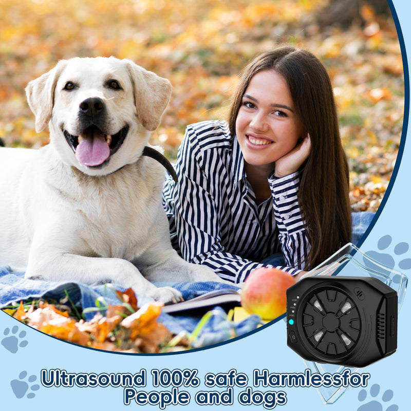 Anti Barking Device for Dogs, Dog Bark Deterrent Devices with 3 Modes, Ultrasonic Dog Bark Control Devices 50Ft Range Outdoor & Indoor, Waterproof Dogs Barking Silencer Safe for Human & Dogs (Black) - PawsPlanet Australia