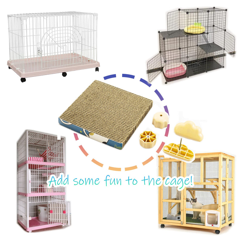Vertical Cat Scratching Post for Cage, Cage Wall Mounted Cat Scratcher, Cardboard Scratcher 11.8''x7.9''30X20CM - PawsPlanet Australia