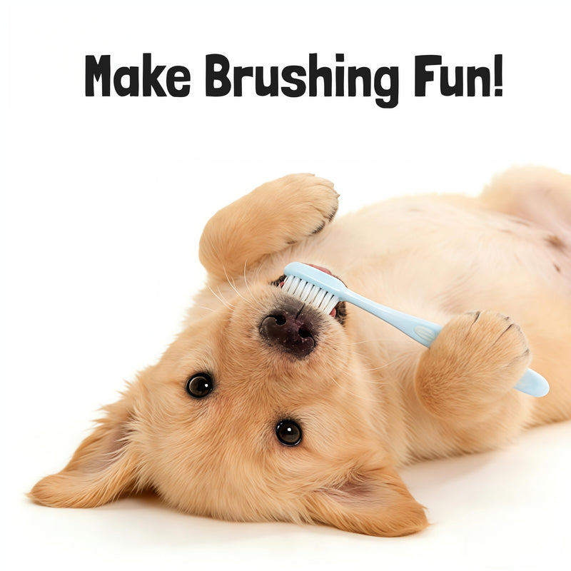 CGO Angled Soft Bristle Dog Toothbrush for Large Breeds – Ergonomic Curved Handle, Deep Cleaning for Medium & Large Dogs’ Teeth & Gum Line – Not for Puppies or Small Breeds