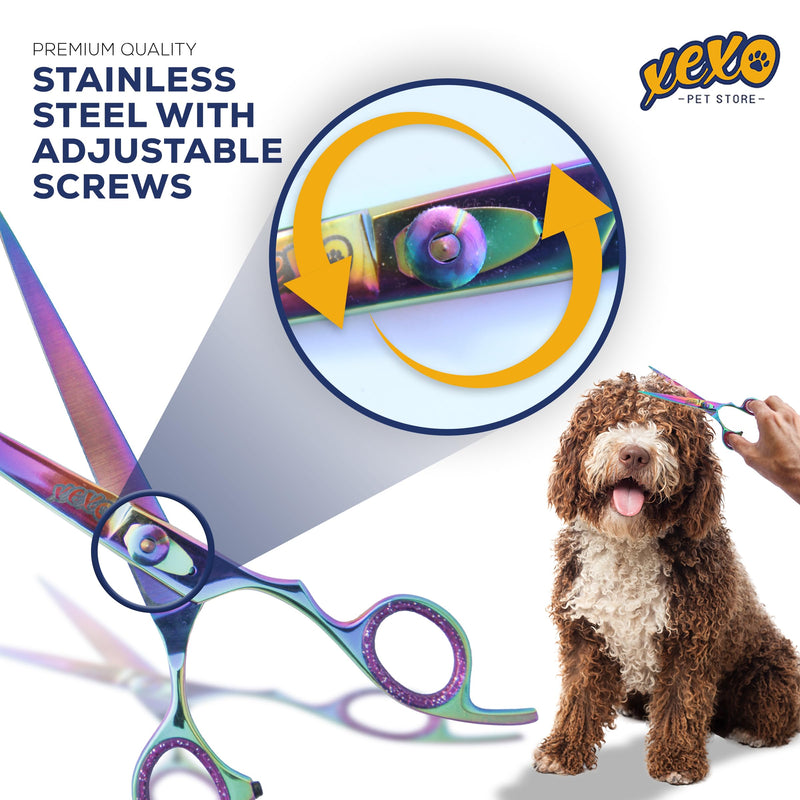 Straight Dog Scissors - Essential Scissors for Pet Grooming - 7.5" Right Handed Sharp Stainless Steel Shear Straight Scissor - 7.5'' - PawsPlanet Australia