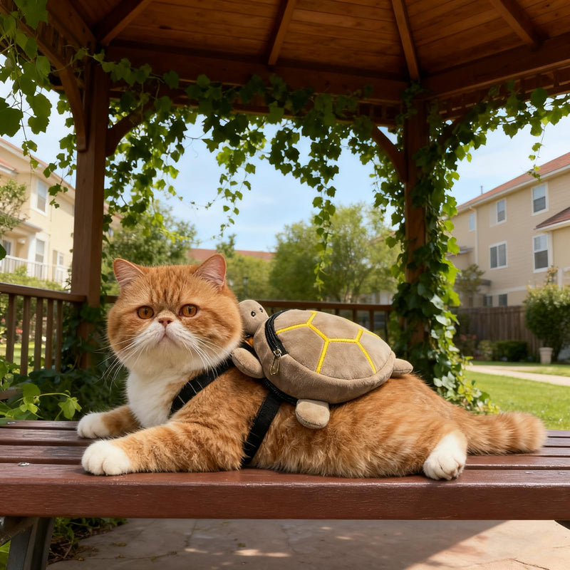 Dog Backpack Harness Puppy Self Carrier Bag Adjustable Pet Saddle Bag with D-Ring for Camping Hiking Daily Walking, Brown - PawsPlanet Australia