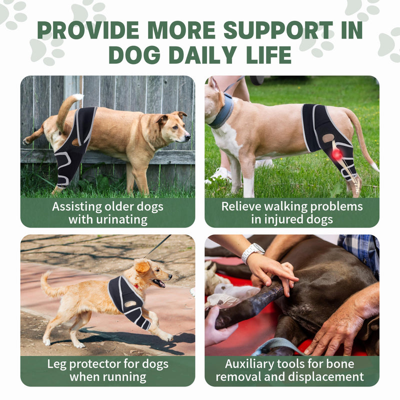 Dog Knee Brace for Torn Acl Hind Leg with Metal Stabilizer- Keeps The Joint Warm and Stable, Adjustable Dog Hind Leg Brace for Small to Large Dog,Size S. Size S