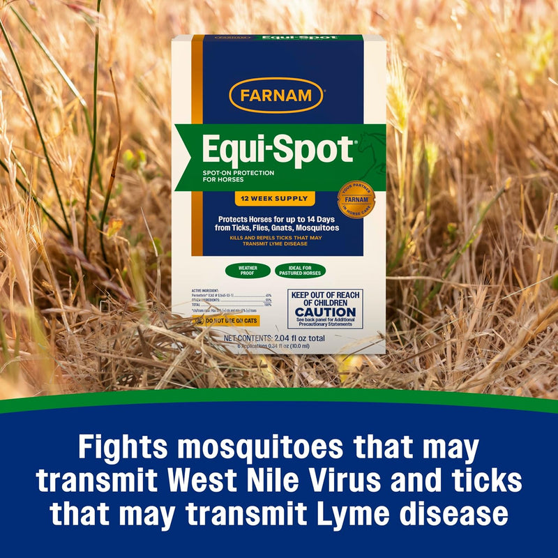 Farnam Equi-Spot Spot On Protection for Horses, 12-Week Supply with 6 Applications 12 week supply - PawsPlanet Australia
