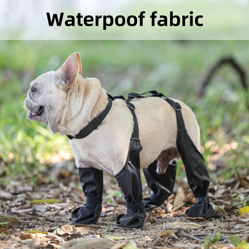 Dog Shoes, Waterproof Dog Boots with Suspenders, Pet Paw Protector Dog Outdoor Walking Shoes for Small Medium Dogs S S-For small poodle,etc.